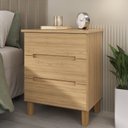 Ver imagem 1 de Mesa de Cabeceira 3 Gavetas Logan