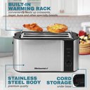 Ver imagem 5 de Elite Gourmet Ect-3100 Torradeira 4 Fatias Slots Largos Preto/inox