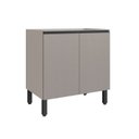 Ver imagem 4 de Cozinha Modulada 7 Peças Tampo Aéreo 3 Portas Basculante Balcão Paneleiro Araucária 