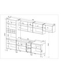 Ver imagem 2 de Cozinha Modulada 7 Peças Tampo Aéreo 3 Portas Balcão Paneleiro Araucária Marrom/Montana/Grafite