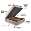 Ver imagem 6 de Base Box Baú King 193x203 Linho com Colchão Audaz Molas Ensacadas