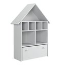Ver imagem 5 de Casinha Organizadora de Brinquedos Infantil 100% Mdf Plancasa Cinza Cristal Tx