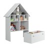 Casinha Organizadora de Brinquedos Infantil 100% Mdf Plancasa Cinza Cristal Tx - 2