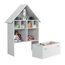 Ver imagem 2 de Casinha Organizadora de Brinquedos Infantil 100% Mdf Plancasa Cinza Cristal Tx