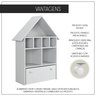 Casinha Organizadora de Brinquedos Infantil 100% Mdf Plancasa Cinza Cristal Tx - 8