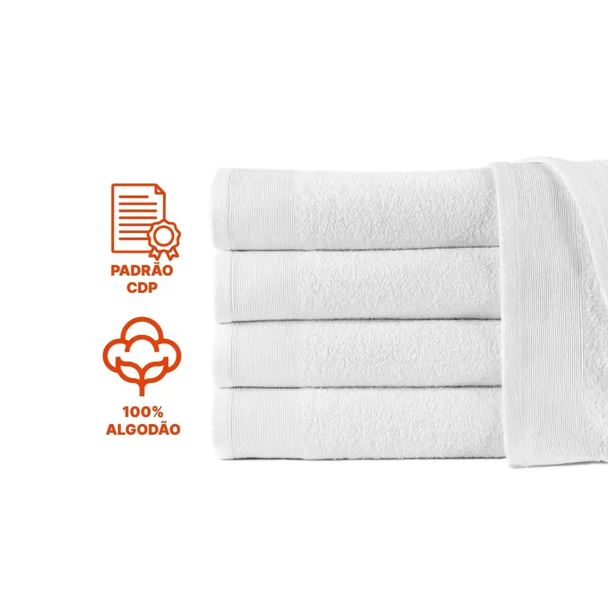 Toalha Banho Branca 100% Algodão - 10