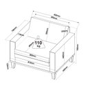 Ver imagem 3 de Poltrona Baixa Em Linho Livia Yescasa