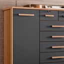 Ver imagem 3 de Cômoda 7 Gavetas para Tv até 65 Polegadas Nature Titanium Fonteine Shop Jm