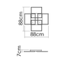 Plafon de Led Kanno 4 Aros Quadrados 84W - 2