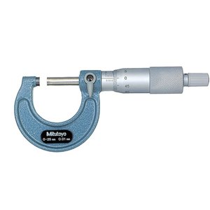 Micrômetro Externo 0-25mm 0,01mm com Placa de Isolação Térmica Mitutoyo 103-137