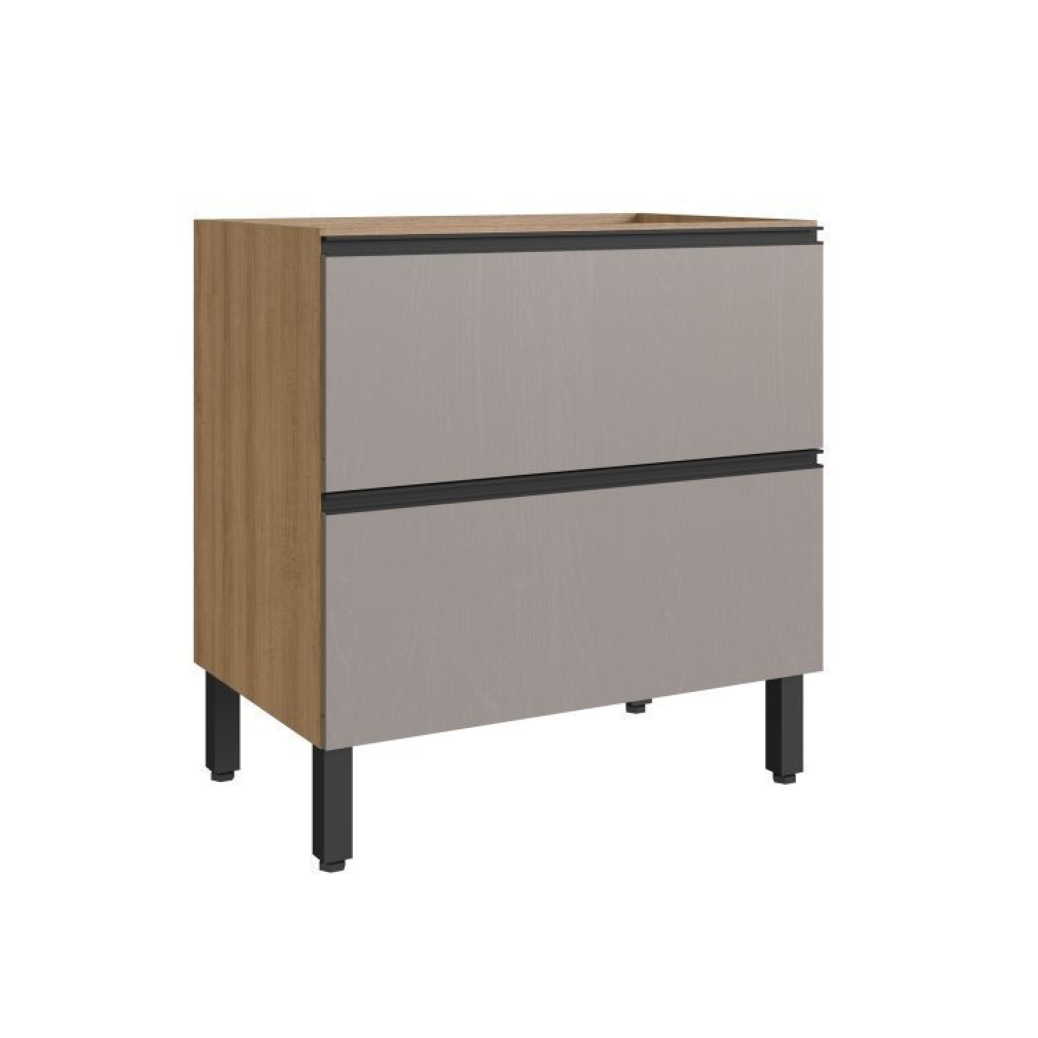 Cozinha Modulada 10 Peças Tampo Aéreo 3 Portas Balcão, Paneleiro Plátano  - 8