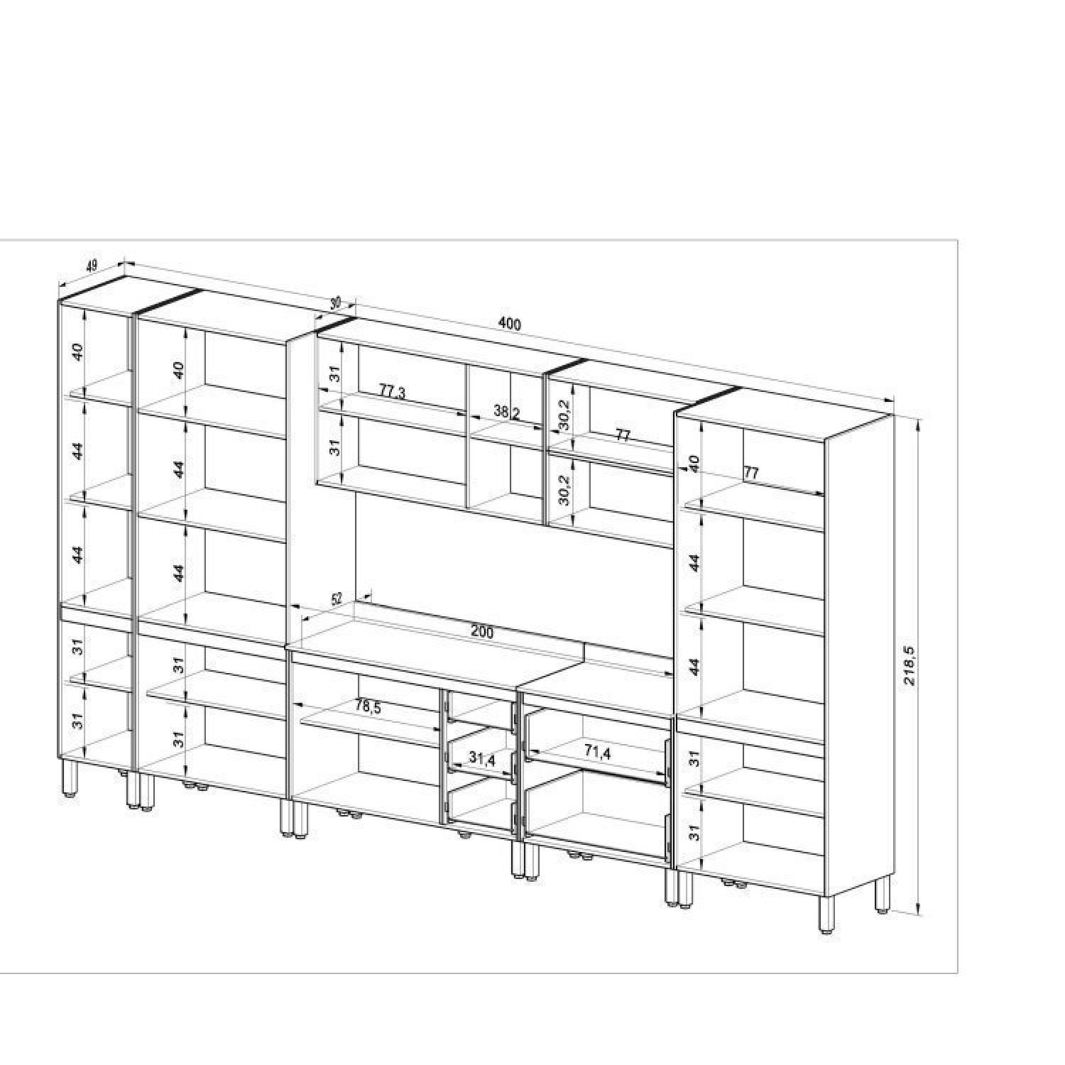 Cozinha Modulada 10 Peças Tampo Aéreo 3 Portas Balcão, Paneleiro Plátano  - 2