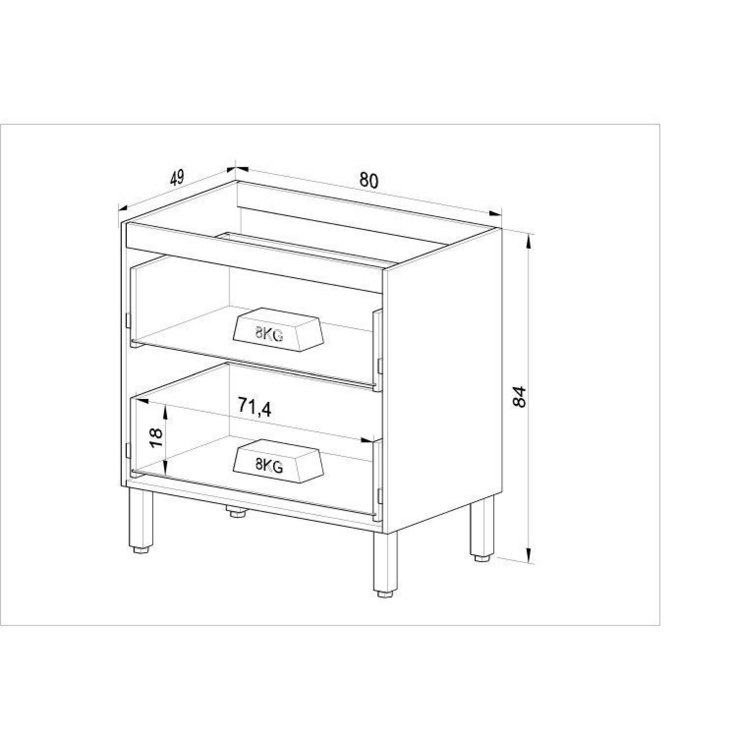 Cozinha Modulada 10 Peças Tampo Aéreo 3 Portas Balcão, Paneleiro Plátano  - 7
