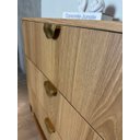 Ver imagem 7 de Cômoda Orgânica 3 Gavetas 90cm Pé Metal Luna Móvel na Caixa