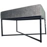 BANQUETA RETANGULAR PISA TECIDO SUEDE CINZA COM PÉ PRETO - 3
