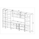 Ver imagem 2 de Cozinha Modulada 10 Peças Tampo Aéreo 3 Portas Basculantes Balcão 2 Portas Paneleiro Plátano Cinza/Fumê/Grafite