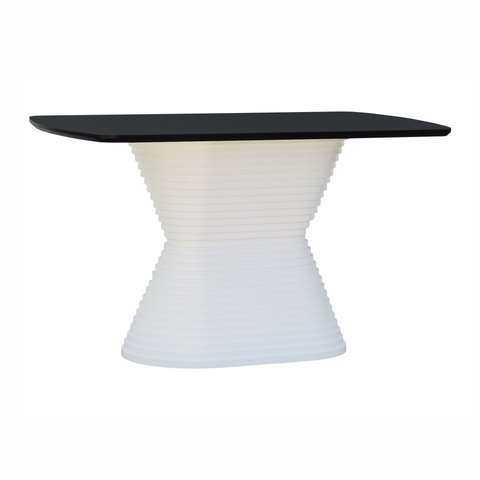 Mesa de Jantar Apollo Tampo Retangular 136x80cm Branco/Preto