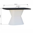 Ver imagem 2 de Mesa de Jantar Apollo Tampo Retangular 136x80cm Branco/Preto