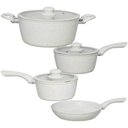 Ver imagem 1 de Jogo de Panelas Antiaderente de Indução Revestimento Cerâmica Viena Areia 4 Peças - Rio Home