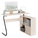 Ver imagem 1 de Escrivaninha Office em L Steel Off White – EJ Móveis