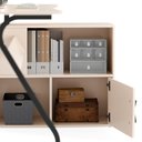 Ver imagem 4 de Escrivaninha Office em L Steel Off White – EJ Móveis