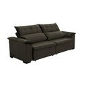 Ver imagem 4 de Sofá Retrátil e Reclinável 230 cm Cristal Veludo Tabaco Chamby Móveis
