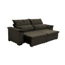 Ver imagem 3 de Sofá Retrátil e Reclinável 230 cm Cristal Veludo Tabaco Chamby Móveis