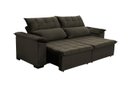 Ver imagem 3 de Sofá Retrátil e Reclinável 230 cm Cristal Veludo Tabaco Chamby Móveis