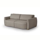 Ver imagem 2 de Sofá Cama Retrátil Itália 4 Lugares Design Orgânico em Linho Sala de Estar - 232 Cm