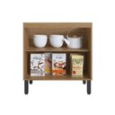 Ver imagem 5 de Cozinha Modulada 9 Peças Tampo Aéreo 3 Portas Balcão Canto Paneleiro Angico 