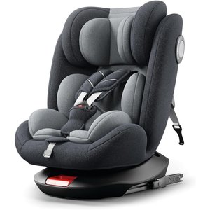 Zippy Toys, Cadeirinha de Bebê para Carro Isofix Couro Ecológico Giro 360 Compacta para Viagens, Pre