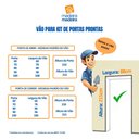 Ver imagem 6 de Kit Porta de Madeira 210x80cm Frisada Laqueada Moldufama Abertura Direita Branco