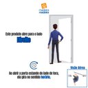 Ver imagem 5 de Kit Porta de Madeira 210x80cm Frisada Laqueada Moldufama Abertura Direita Branco