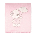 Ver imagem 1 de Manta Bebe Microfibra Soft Baby Bordada 85 Cm X 1,00 M:ursa Nuvem Rosa