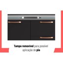 Ver imagem 7 de Kit de Cozinha Completa 4 Peças Thela Emília (2 Armários + 2 Balcões) Preto - Telasul