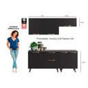 Ver imagem 2 de Kit de Cozinha Completa 4 Peças Thela Emília (2 Armários + 2 Balcões) Preto - Telasul