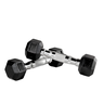Fit Kit 2x Halteres com Borracha / Barra de Metal - 3kg - 5