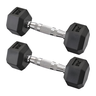 Fit Kit 2x Halteres com Borracha / Barra de Metal - 3kg - 6