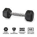 Ver imagem 2 de Fit Kit 2x Halteres com Borracha / Barra de Metal - 3kg