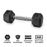 Fit Kit 2x Halteres com Borracha / Barra de Metal - 3kg - 2