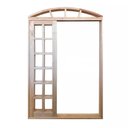 Ver imagem 1 de Porta Balcão de Correr de Madeira Padrão Cedro Purgato em Arco Bat.14 Cm- 2.35 (a) X1.40(l)