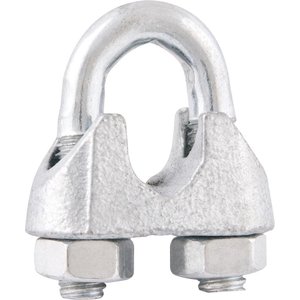 Clips p/ cabo aço 1/2" leve galv c/ 300 pç granel Vonder