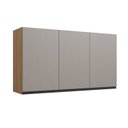 Ver imagem 7 de Cozinha Modulada 5 Peças Tampo Aéreo 3 Portas Balcão 2 Portas Paneleiro Marrom/Montana/Fumê