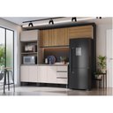 Ver imagem 1 de Cozinha Modulada 5 Peças Tampo Aéreo 3 Portas Balcão 2 Portas Paneleiro Cinza/Fumê/Montana