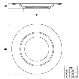 Prato Sobremesa Branco 21cm Porcelana Vibrare Tramontina Avulso Bolo Torta Doces - 2