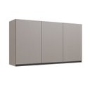 Ver imagem 7 de Cozinha Modulada 4 Peças Tampo Aéreo 3 Portas Balcão 2 Portas 3 Gavetas Cinza/Fumê/Grafite