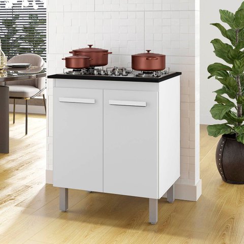 Balcão Vani para Cooktop 5 Bocas 2 Portas Cozinha Mb1 70cm