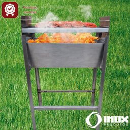 Churrasqueira Inox (modelo 63) - Inox 430 - 50x25x83 Cm - 7