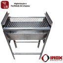 Ver imagem 2 de Churrasqueira Inox (modelo 63) - Inox 430 - 50x25x83 Cm