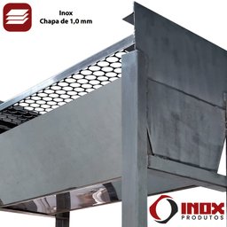 Churrasqueira Inox (modelo 63) - Inox 430 - 50x25x83 Cm - 6